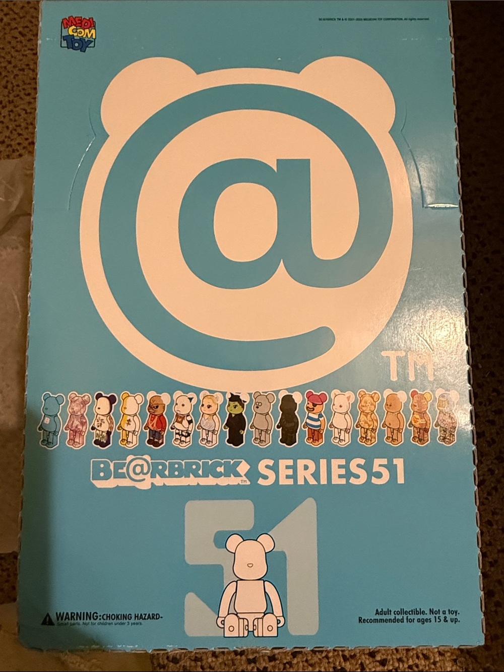 MEDICOM Toy BE@RBRICK Series 51 Blue Collectible Box